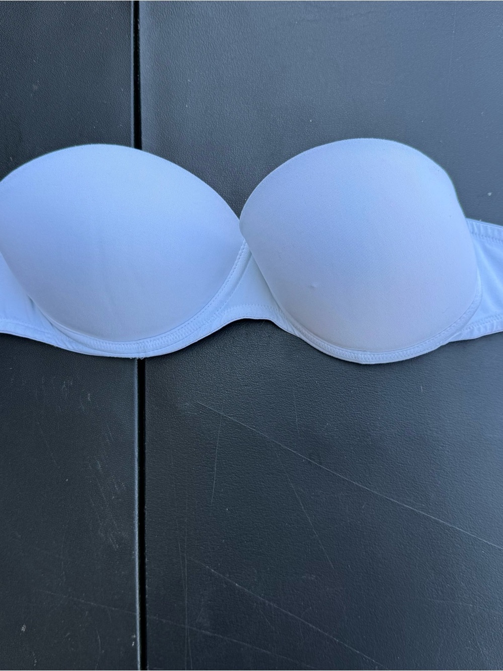 Victoria's Secret PINK white strapless bra with pink lining
